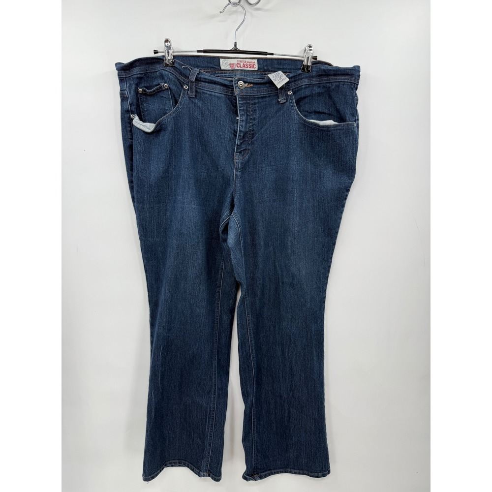 Faded Glory Classic Stretch Bootcut Dark Wash Denim Jeans Women's Size 20